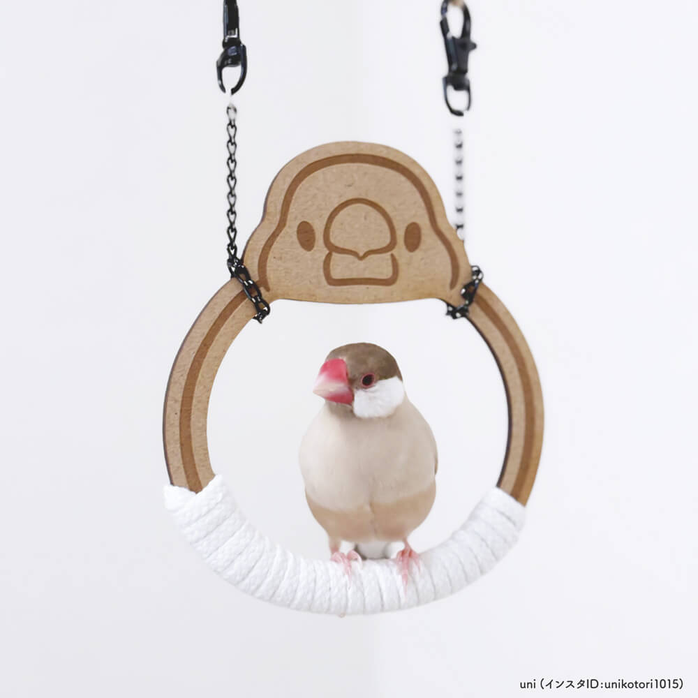 【8日(金)20時スタート】文鳥にとっての輝かしい王座👑✨️ 小鳥用ブランコ「ぶんブラコ」