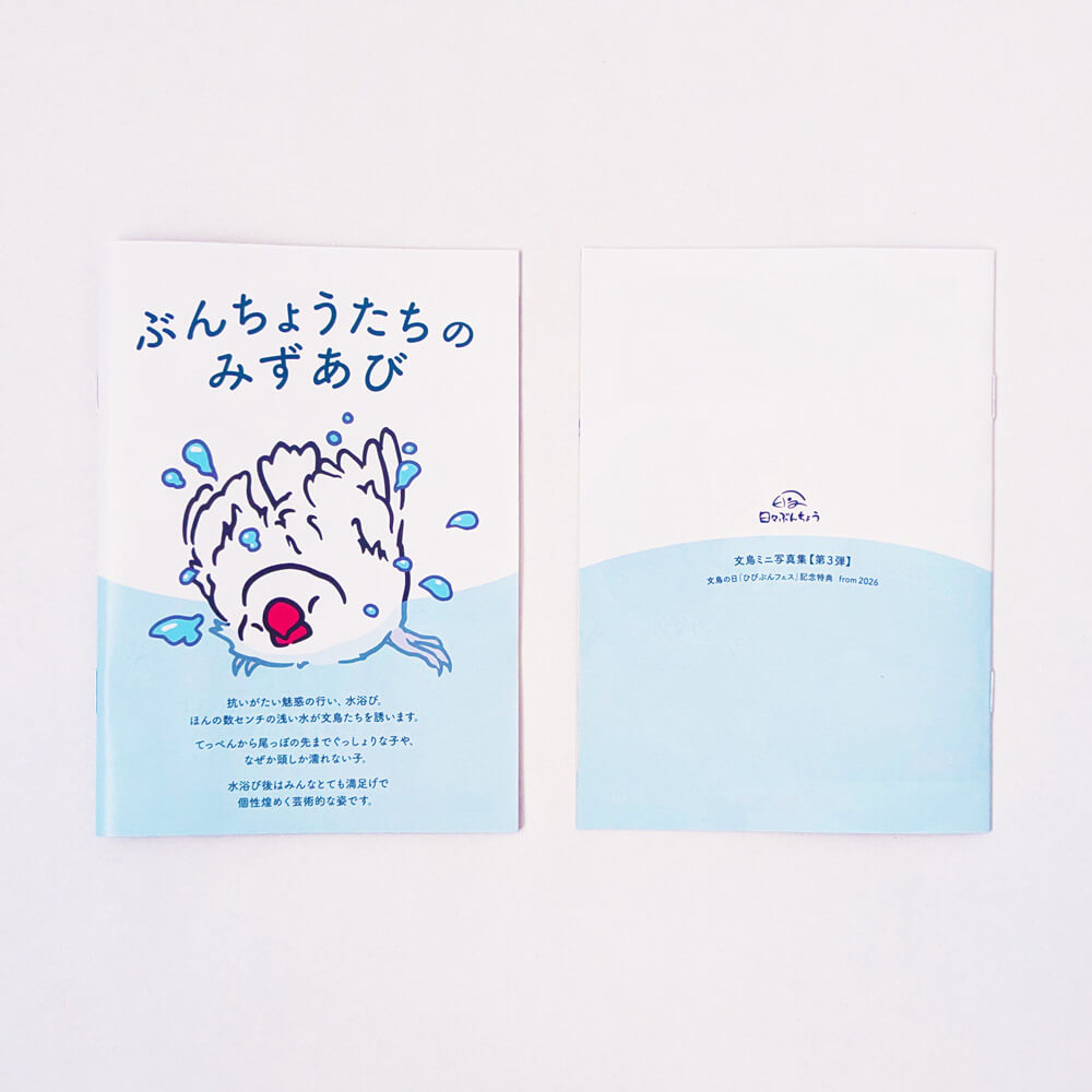［10月24日★購入者特典］文鳥ずぶ濡れ写真集「ぶんちょうたちのみずあび」小冊子［ひびぶんフェス2026］