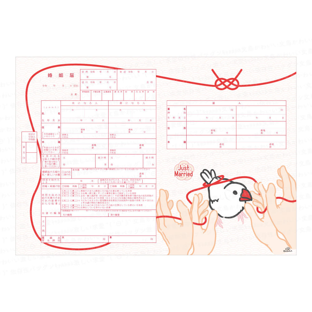 ［婚姻届］「提出して終わり」じゃもったいない！誓う愛は文鳥と共に