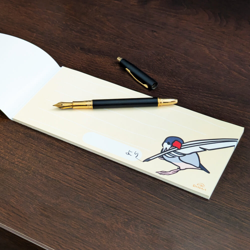 文鳥からの言葉を添えて🕊️ 一筆箋 たっぷり30枚綴り｜文鳥グッズ専門